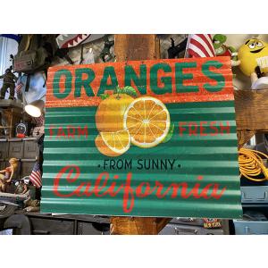 カリフォルニア　オレンジ　波板サイン　■ アメリカン雑貨 アメリカ雑貨