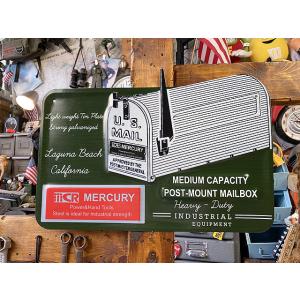 マーキュリー　エンボス　ガレージサイン　（メールボックス）　■　アメリカン雑貨　アメリカ雑貨