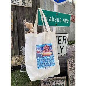 ハワイアン　エコバッグ　（サンセット＆ウェーブ）　■　アメリカン雑貨　アメリカ雑貨