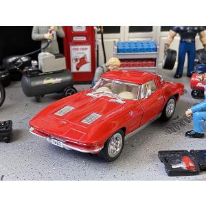 1963年　シボレー　コルベット　スティングレー　ダイキャストミニカー　1/36スケール　（レッド）...