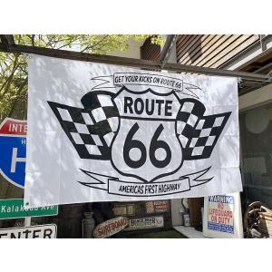 ルート66　ビッグサイズフラッグ　（チェッカーバナー）　■ アメリカ雑貨 アメリカン雑貨