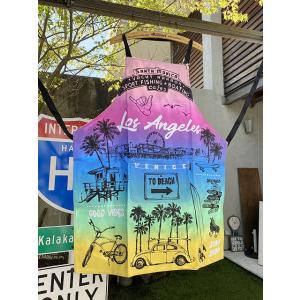 L.A.ベニスビーチ　アートエプロン ■ アメリカン雑貨 アメリカ雑貨