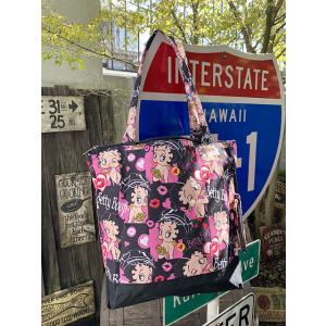 ベティ・ブープ　トートバッグ　ミニポーチ付き　（ブラック/レオパード） ■ アメリカン雑貨 アメリカ...