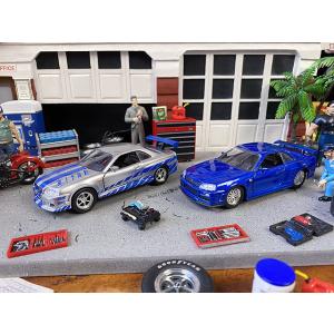 Jada　映画　ワイルドスピード　ダイキャストミニカー2台セット　1/32　（ニッサン　スカイライン...