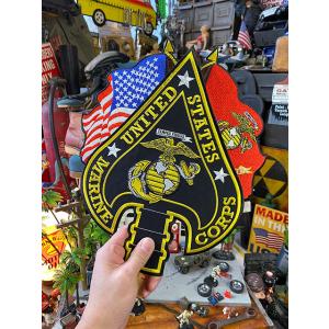 U.S.マリーン　スペード　ミリタリーワッペン　（XLサイズ）　■　アメリカン雑貨　アメリカ雑貨 爆...