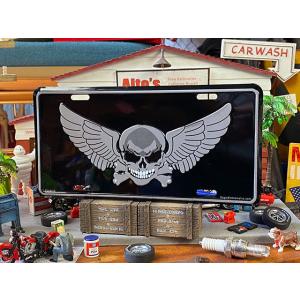 デスウイング　クロスボーン　ミリタリーライセンスプレート ■ アメリカン雑貨 アメリカ雑貨