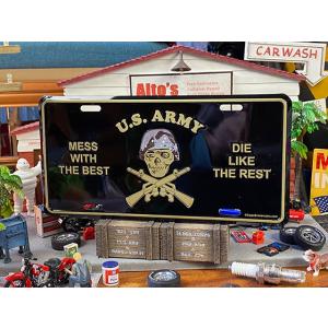 U.S.アーミー　ライセンスプレート　（スカルソルジャー）　■　アメリカン雑貨　アメリカ雑貨
