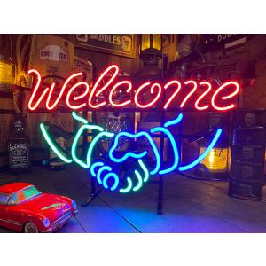 【即納】【在庫あり】ウェルカム　ネオン管 ■ 【6ヶ月保証付き】 アメリカ雑貨 アメリカン雑貨