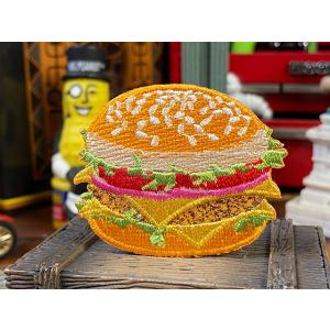 ハンバーガー　ミニワッペン ■ アメリカン雑貨 アメリカ雑貨