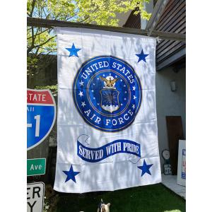 U.S.エアフォース　ミリタリーフラッグ　（エンブレム/縦型）　■　アメリカン雑貨　アメリカ雑貨