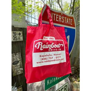 レインボードライブイン　ショッピングトートバッグ　（レッド）　■ アメリカン雑貨 アメリカ雑貨　エコ...