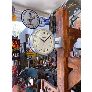 ダルトン　ダブルフェイスクロック　Sサイズ　（シルバー）　■　アメリカン雑貨　アメリカ雑貨　壁掛け時...