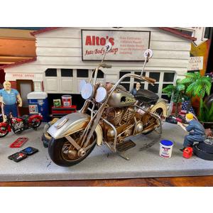 ブリキ バイク 黒 ブラック アンティーク レトロ コレクション