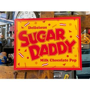 シュガーダディ　ブリキ看板　（ミルクチョコレートポップ）　■　アメリカン雑貨　アメリカ雑貨