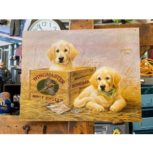 ゴールデンレトリバー　ブリキ看板　（ウィンチェスター）　■　アメリカン雑貨　アメリカ雑貨