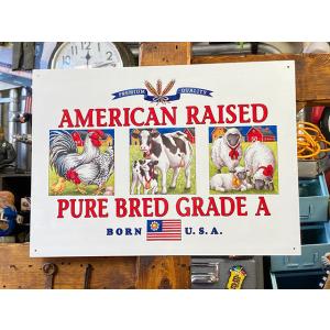 アメリカンレイズド　ブリキ看板 ■ アメリカン雑貨 アメリカ雑貨