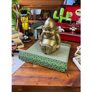 商売繁盛＆開運招福 大阪名物ビリケンさんの縁起のええ置物【●Sサイズ】+【京たたみで作った飾り台 ミ...