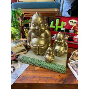 商売繁盛＆開運招福 大阪名物ビリケンさんの縁起のええ置物【●SS+S+Mサイズ3体セット】+【京たた...