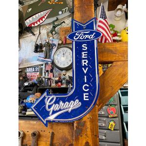 フォード　サービスガレージ　ロードサイン風ブリキ看板 ■ アメリカン雑貨 アメリカ雑貨