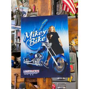 ディスカバリーチャンネル「アメリカンチョッパー」マイキーズバイク　ブリキ看板 ■ アメリカン雑貨 ア...