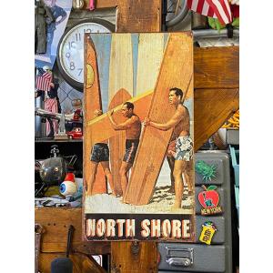 ハワイ　ノースショア　ブリキ看板 ■ アメリカン雑貨 アメリカ雑貨