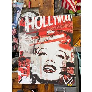マリリン・モンロー　ブリキ看板　（ストリートアート）　■　アメリカン雑貨　アメリカ雑貨