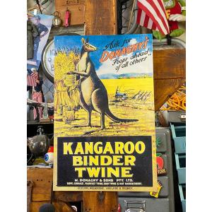 オーストラリアの看板　カンガルー　ビンダーツイン　ブリキ看板 ■ アメリカン雑貨 アメリカ雑貨