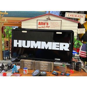 ハマー　ライセンスプレート　（ホワイトロゴ）　■　アメリカン雑貨　アメリカ雑貨