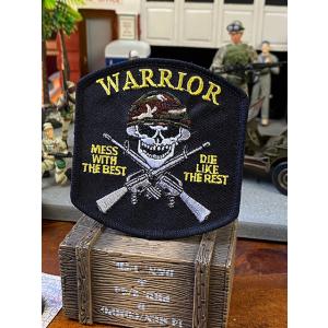 U.S.アーミー　ミリタリーワッペン　（WARRIOR/ブラック）　■ アメリカン雑貨 アメリカ雑貨