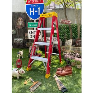 ルイビルラダー　ファイバーステップ　4フィート　120cm　レッド　耐荷重135kg ■ アメリカン...