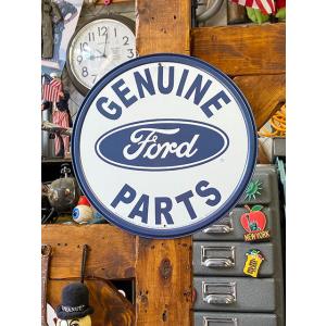 フォード　ラウンド型　ブリキ看板　（ジェニュインパーツ）　■ アメリカ雑貨 アメリカン雑貨