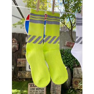 ヘッドライトの光に反射する！　リフレクターソックス　1足　（イエロー）　■ アメリカン雑貨 アメリカ...