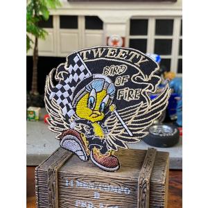 トゥイーティー　バイカーワッペン　（TWEETY　BIRD　OF　FIRE）　アメリカン雑貨　アメリ...