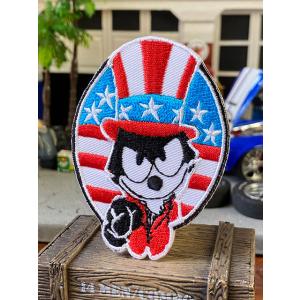 フィリックス　カスタムアートワッペン　（U.S.A.ハット）　■　アメリカン雑貨　アメリカ雑貨
