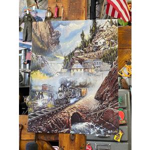 アメリカの機関車　ブリキ看板　（Silverbell Run）　■　アメリカン雑貨　アメリカ雑貨