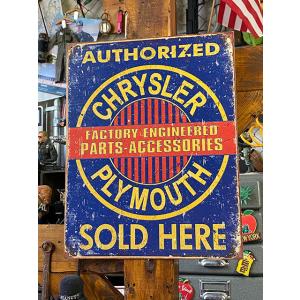 クライスラー　プリスムのパーツショップ　ブリキ看板 ■ アメリカン雑貨 アメリカ雑貨