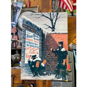 バージニア　ミッドランド鉄道　ブリキ看板 ■ アメリカン雑貨 アメリカ雑貨