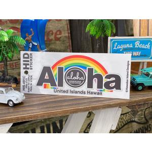 ハワイアンレインボーステッカー　（アロハ）　■ アメリカン雑貨 アメリカ雑貨