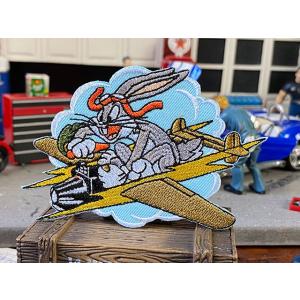 バッグスバニー　ミリタリーワッペン　（P-38ライトニング）　■　アメリカン雑貨　アメリカ雑貨