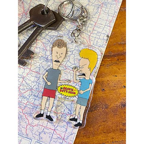 ビーバス＆バットヘッド　アクリルキーホルダー　（ツーショット）　■ アメリカン雑貨 アメリカ雑貨