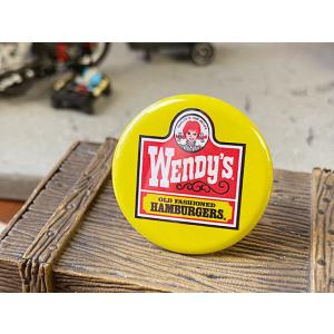 ウェンディーズ　オフィシャル缶バッジ　Sサイズ　（クラシックロゴ）　■　アメリカン雑貨　アメリカ雑貨