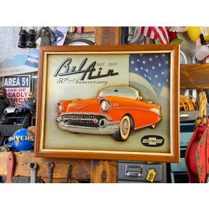 シボレー　ベルエア　木製看板 ■ アメリカン雑貨 アメリカ雑貨