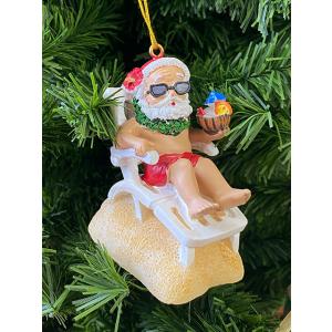 ハワイアン　クリスマスオーナメント　（ビーチチェアー）　■　アメリカン雑貨　アメリカ雑貨