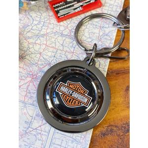 ハーレーダビッドソン　オフィシャル　メタルキーホルダー　（B&amp;Sスピナー）　■ アメリカ雑貨 アメリ...