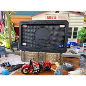 ハーレーダビッドソン　シリコン製オフィシャル　ライセンスフレーム　USサイズ　（スカル）　■　アメリ...