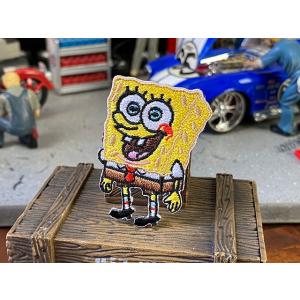 クラシックキャラクターワッペン　ミニサイズ　（スポンジボブ）　■　アメリカン雑貨　アメリカ雑貨