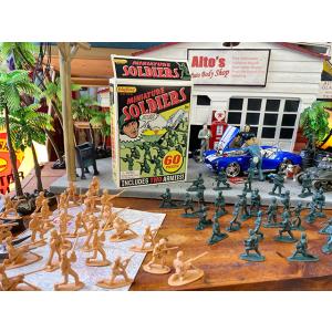 シリング社　ミニチュアソルジャー60体セット　グリーンアーミーメン ■ アメリカン雑貨 アメリカ雑貨