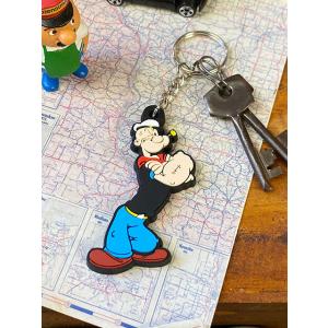 ポパイ オフィシャルラバーキーホルダー （オリーブ・オイル