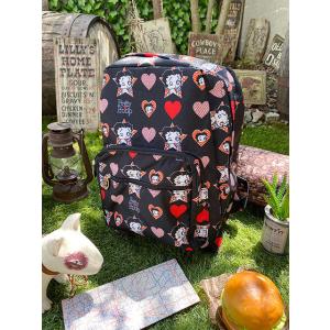ベティ・ブープ　バックパック　（ブラック/ハートリピート）　■　アメリカン雑貨　アメリカ雑貨