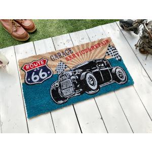 ルート66　ココマット　（ホットロッド）　■　アメリカン雑貨　アメリカ雑貨